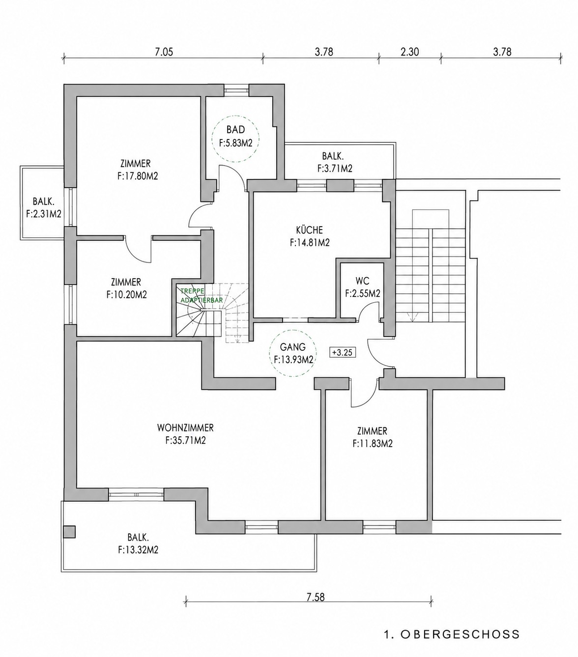 Grundriss 1. Obergeschoss