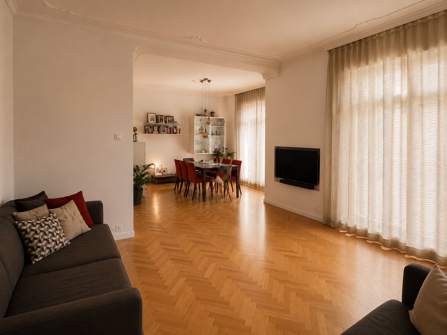 Wohnzimmer möbliert
